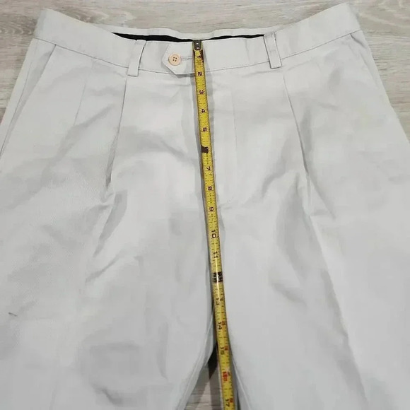 J. Crew Men's Classic Fit Pleated Trousers Casual Pants Beige Size 34x30 - Picture 6 of 11